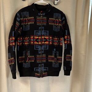 Native Black and Multicolor Patterned Jacket
